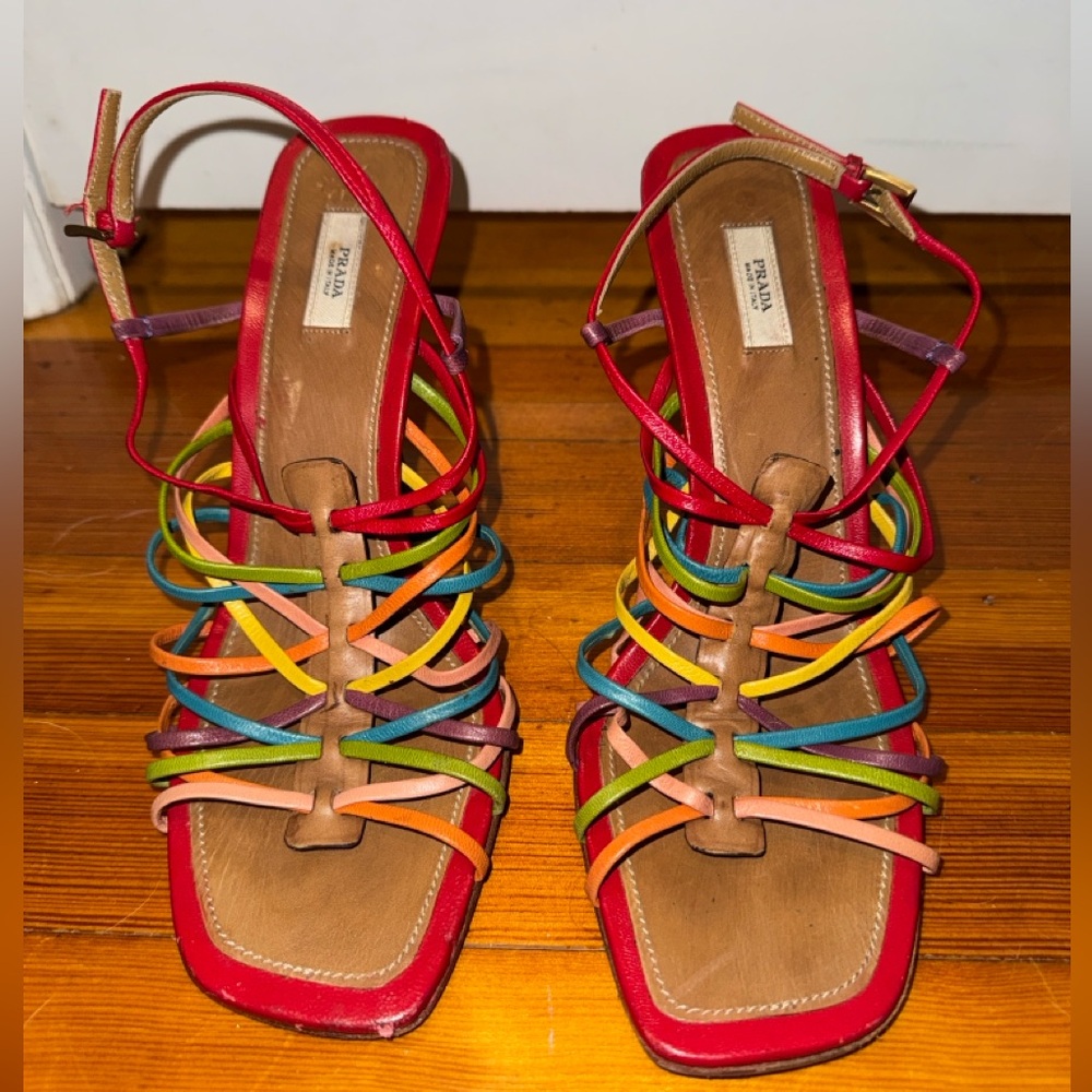 Prada Colorful Strappy Sandals